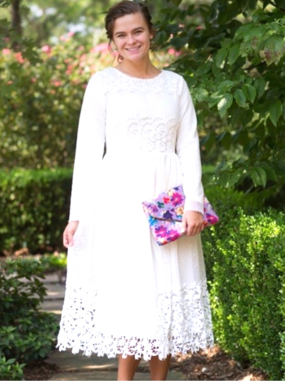 Dainty Jewells White Lace Midi Dress